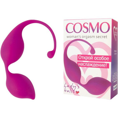 Вагинальные шарики Cosmo, цвет розовый, диаметр 30 мм,