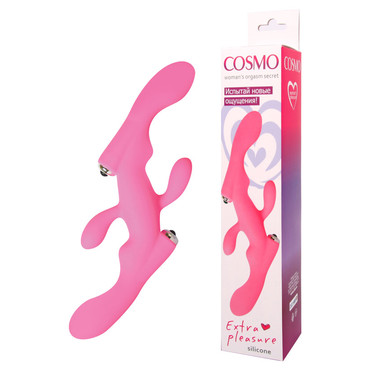 Вибромассажер двойной Cosmo розовый