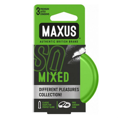 Презервативы Maxus в ассортименте 3 шт в футляре