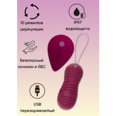 ВИБРОШАРИКИ С ЦИРКУЛЯЦИЕЙ НА ПУЛЬТЕ УПРАВЛЕНИЯ TAKE IT EASY RAY WINE RED