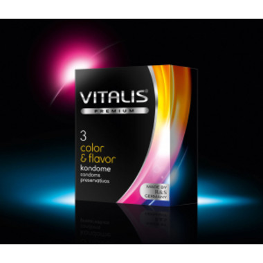 ПРЕЗЕРВАТИВЫ VITALIS PREMIUM №3 COLOR & FLAVOR