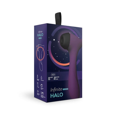 Вакуумный бесконтактный стимулятор клитора и вибратор Halo, цвет сливовый (INFINITE collection)