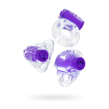 НАБОР ВИБРОКОЛЕЦ EROMANTICA SET №1, СИЛИКОН, ПРОЗРАЧНЫЙ, 3 ШТ