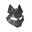 Маска БДСМ, Wolf с шипами, черная