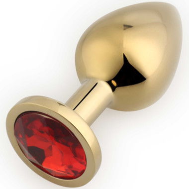 Play Secrets Rosebud Butt Plug Medium, золотой/красный