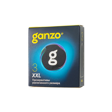 Презервативы GANZO XXL увеличенные, латекс, 19 см, 5,5 см, 3 шт.