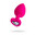 Анальная втулка ToDo by Toyfa Diamond Heart, силикон, розовый, 9,5 см, Ø 4 см