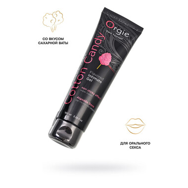 Интимный гель ORGIE Lube Tube Cotton Candy на водной основе со вкусом сахарной ваты, 100 мл