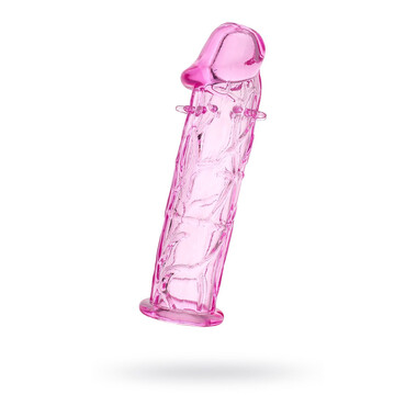 Насадка на пенис A-Toys by TOYFA Helon, TPE, розовый, 12,5 см