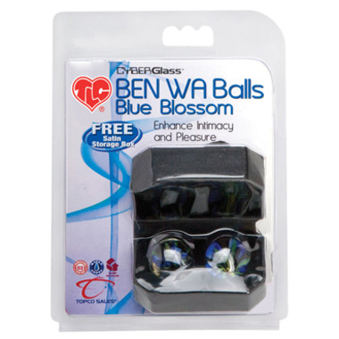 Шарики вагинальные Ben Wa Balls Blue Blossom (стекло)