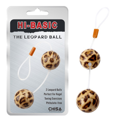Шарики HI-BASIC леопардовые на силиконовой сцепке 22,5 см. х 3,4 см.